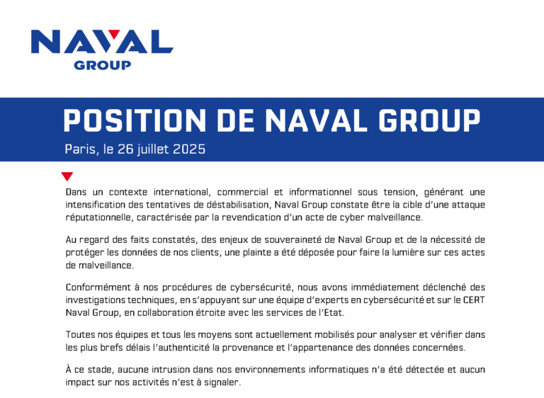 Grande fuite de données militaires en France : un cyberattaque sans précédent contre Naval Group