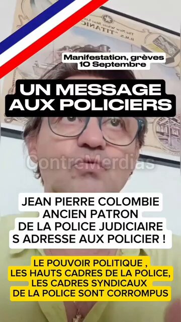 « Jean-Pierre Colombie dénonce l’oppression du pouvoir corrompu et appelle les policiers à la résistance »
